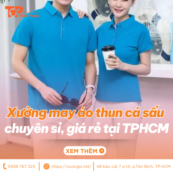 Xưởng may áo thun cá sấu chuyên sỉ, giá rẻ tại TPHCM